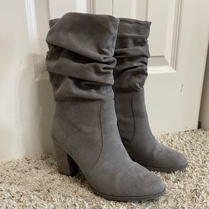 New York & Company Grey Heeled Boots